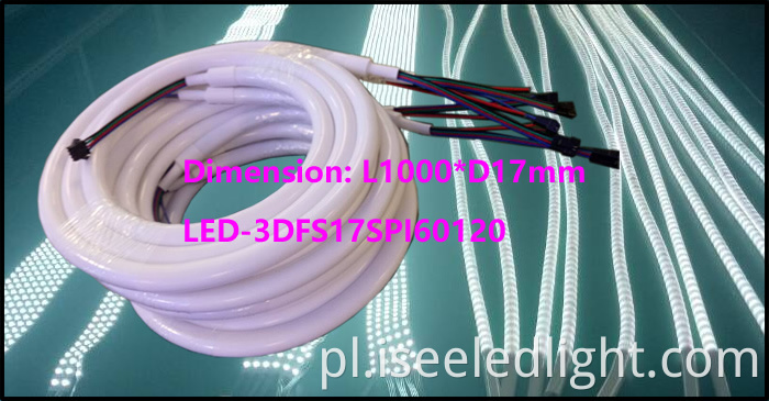 Dynamiczne elastyczne oświetlenie LED o szerokości 360 stopni 360 degree dynamic Flexible LED Strip Tube lightings
